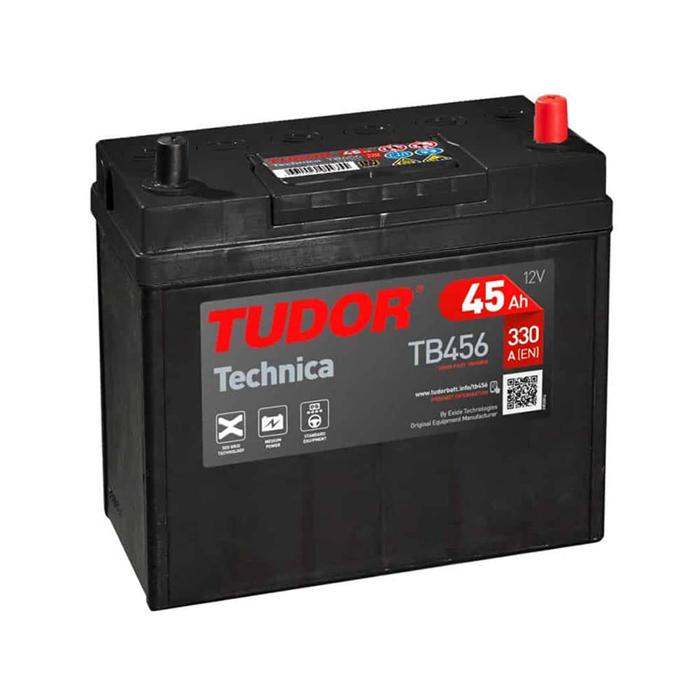 TUDOR Batería 45, Ah 330, A/​EN TB456 L 237mm B 127mm H 227mm Compatible con VW Parati III Familiar 5X5, HYUNDAI LANTRA II J-​2, TOYOTA Yaris Hatchback P13, NISSAN MICRA IV K13, KIA RIO III UB, MAZDA
