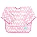 Bumkins Waterproof Sleeved Bib, Pink Chevron (6-24 Months)