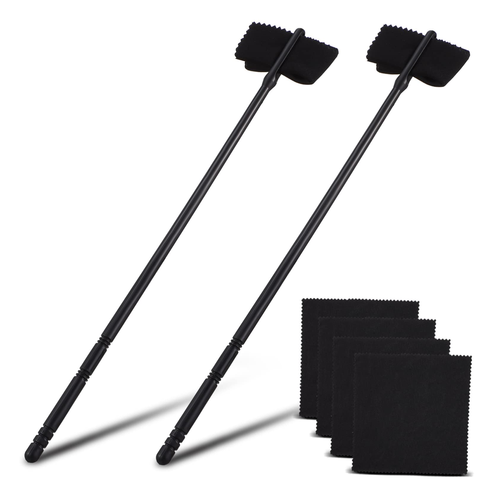 ibasenice Portable Flute Cleaning Kit Flute Cleaning Tool Rod Cloth Instrument Cleaner