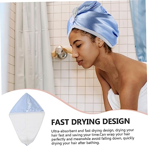 Balacoo Touca De Cabelo Seca De Veludo Cristal 2 Peças Envoltório Para Mulheres Toalhas De Cabelo Pa