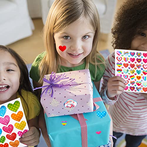 Julmelon 6000 Pieces Love Heart Stickers Glitter Colorful Heart Stickers For Kids Craft Scrapbook Envelopes Decorative Heart Stickers Bulk For Valentine's Day Anniversaries Wedding Party Favors #TOP5