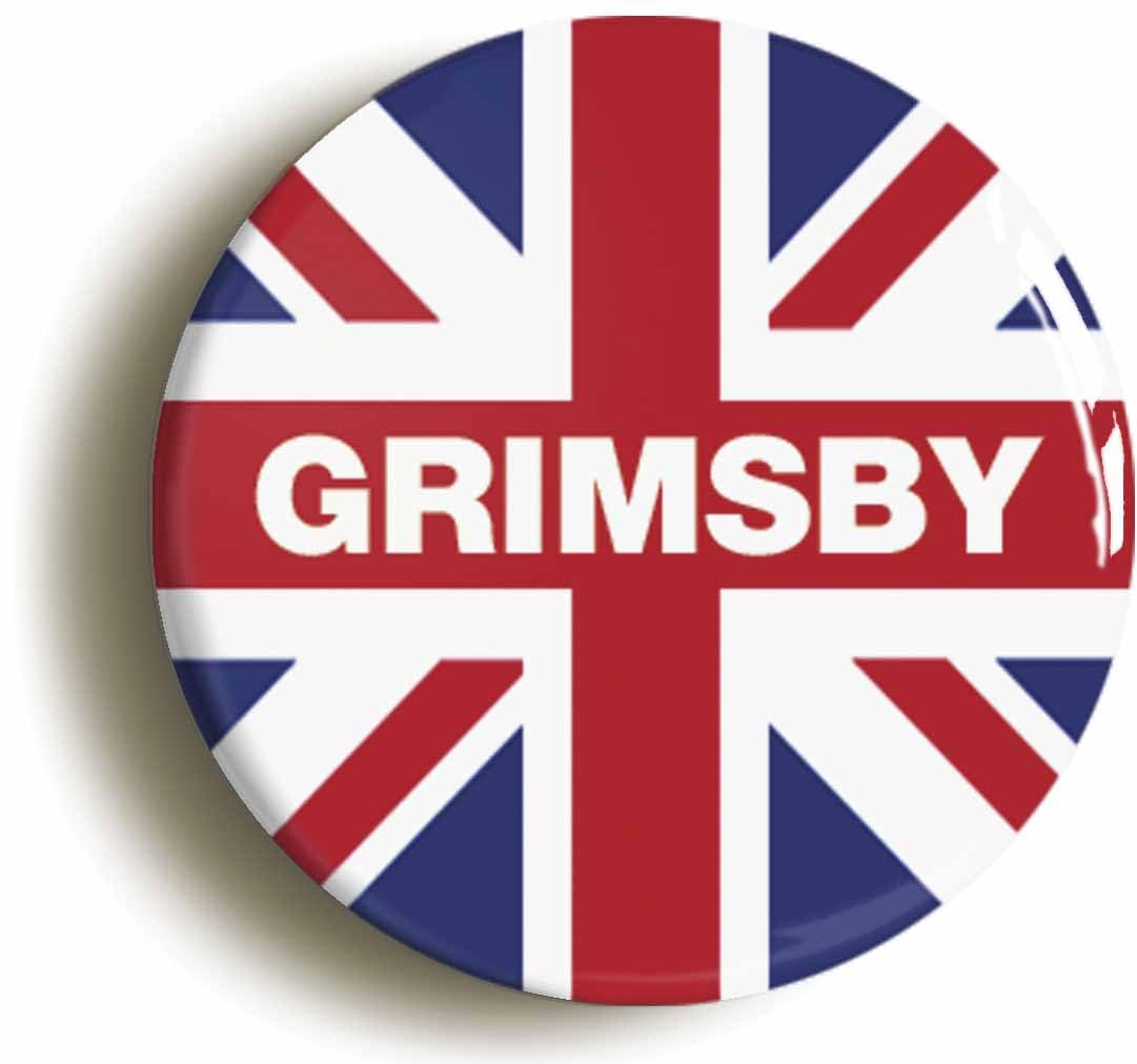 Grimsby Union Jack Fridge Magnet (Circular 2inch / 50mm Diameter)
