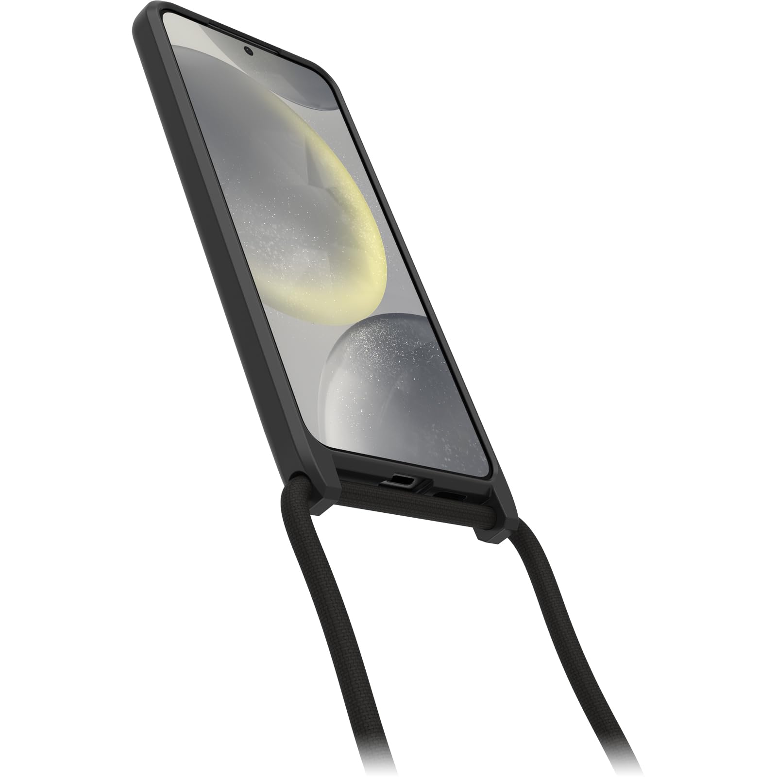 OtterBox Cover React Necklace per Samsung Galaxy S24, Custodia Ultra sottile, Resistente a shock con cordino a collana, Adattabile e intercambiabile, Testata a norme MIL STD 810G, Nero