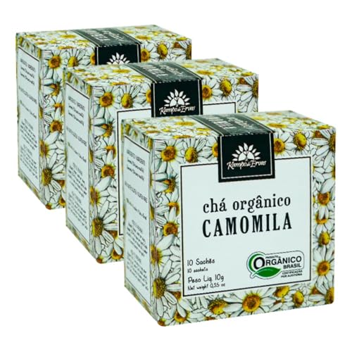 Kampo de Ervas, Kit Camomila Orgânica 3 caixas 10 sachês cada Kam...