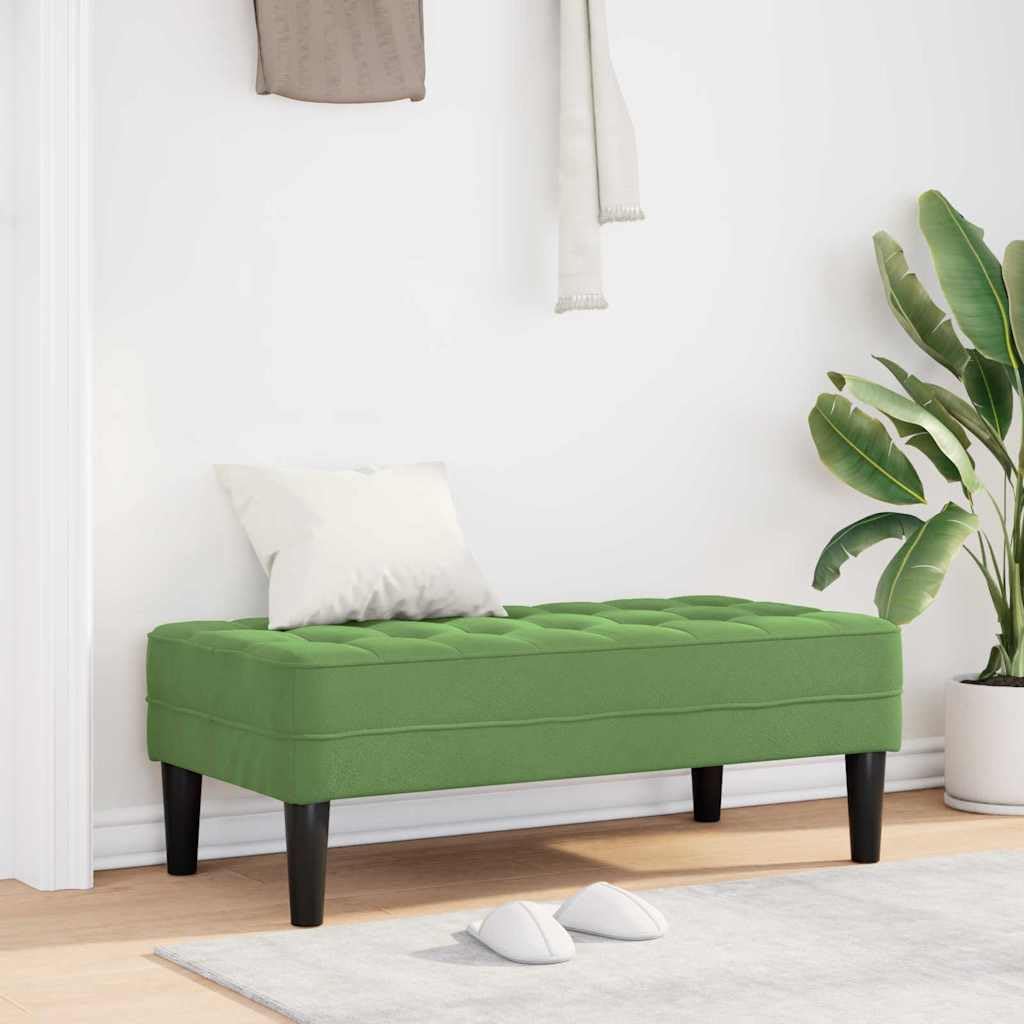 Banc en velours stable vert clair 113 cm : l'assise confortable sans vaciller