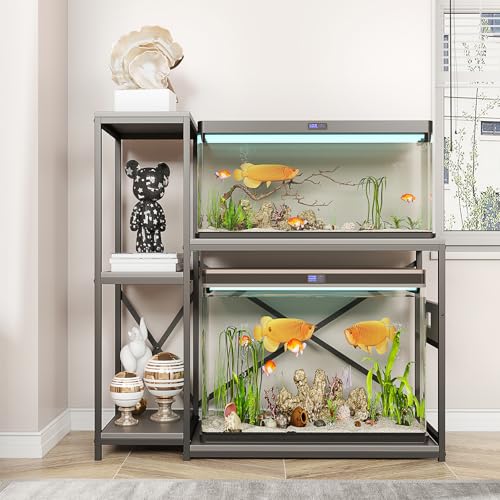 Image of Fish Tank Stand for up to 29 Gallon Aquarium, Reptile Terrariums Tank Stand, Reptile Tank Stand with Stable Metal Frame