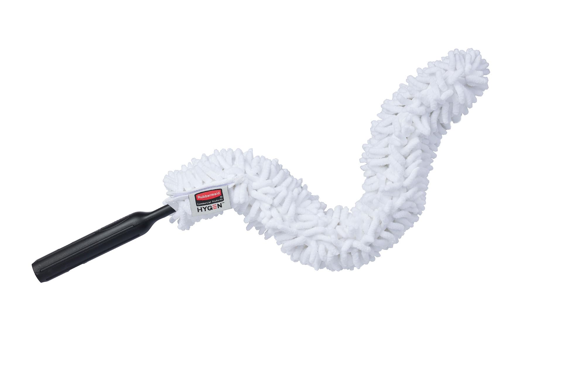 Rubbermaid Commercial Products, HYGEN Quick-Connect Flexible Dusting Wand with Microfiber Sleeve, White, Flexible Dusting for Office/School/Stadium/Lobby/Restaurant