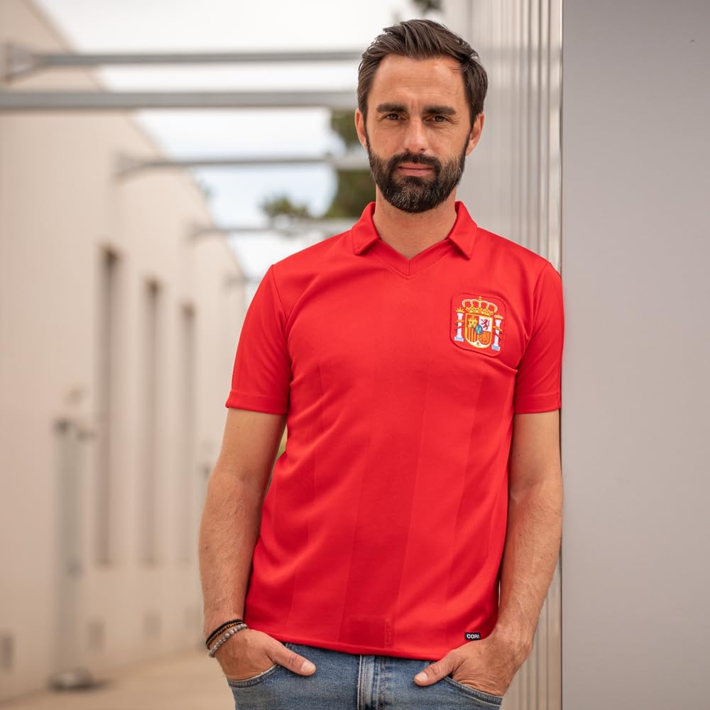Copa - España 1984 - Camiseta de fútbol Retro - Hombre - Roja