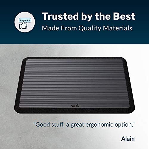 Image of Vari Standing Mat 36x24 (VariDesk) - Anti Fatigue Non-Slip Mat - Standing Desk Accessory, Cushioned for Comfort - Perfect for Home, Office, or Kitchen Indoor Floor - Black