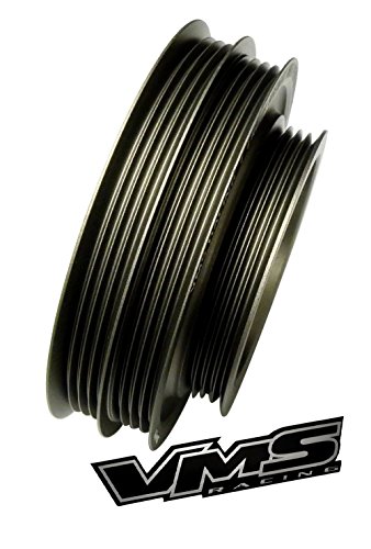 Vms Racing 99-00 Light Weight Billet Aluminum Crankshaft Crank Pulley Compatible With Honda Civic Si Dohc B16 Engines B16A2 1999-2000 Acura Integra 1994-2001 #TOP2