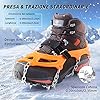 AGPTEK Ice Tacchetti 19 Denti, Ramponi da Ghiaccio per Scarpe Portabile Neve Ramponi per Donna e Uomo con Ottimo Grip per Passeggiate, Jogging o Escursioni Camping su Neve e Ghiaccio