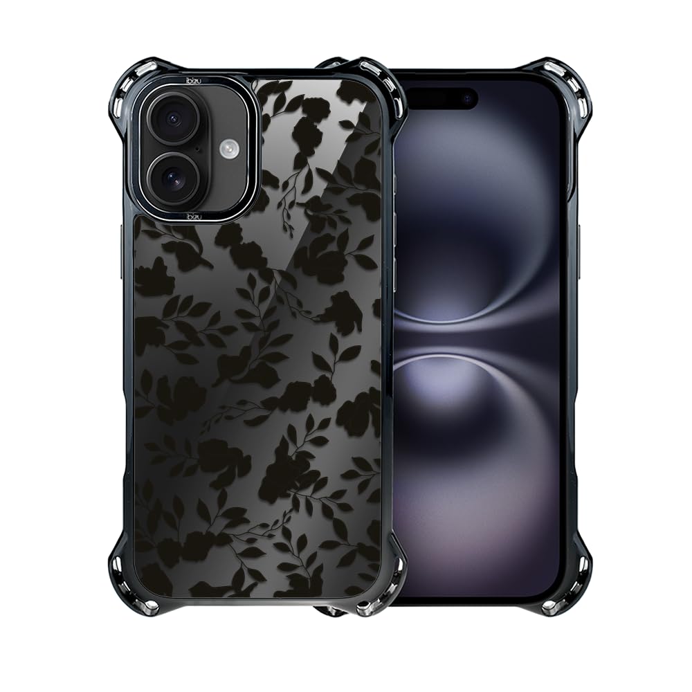 Etui do iPhone 16 IBIZU DropGuard Ultra kompatybilne z MagSafe, Midnight, Cienie liści