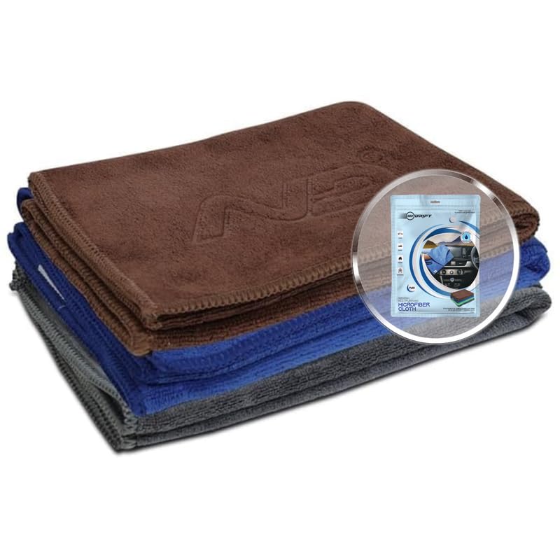 Image of Neodrift '400 GSM' Microfiber Cloth (Size - 40X40 Cm)(Set of 3 PC)(Colour - Mix)(Ultra Soft Cleaning Cloth for Car, Bike - Polishing, Detailing, Highly Absorbent)