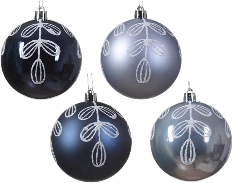 KaemingkDecoris Christmas 8Cm Bauble Shatterproof Matt & Shiny Leaf Assorted 1 Piece