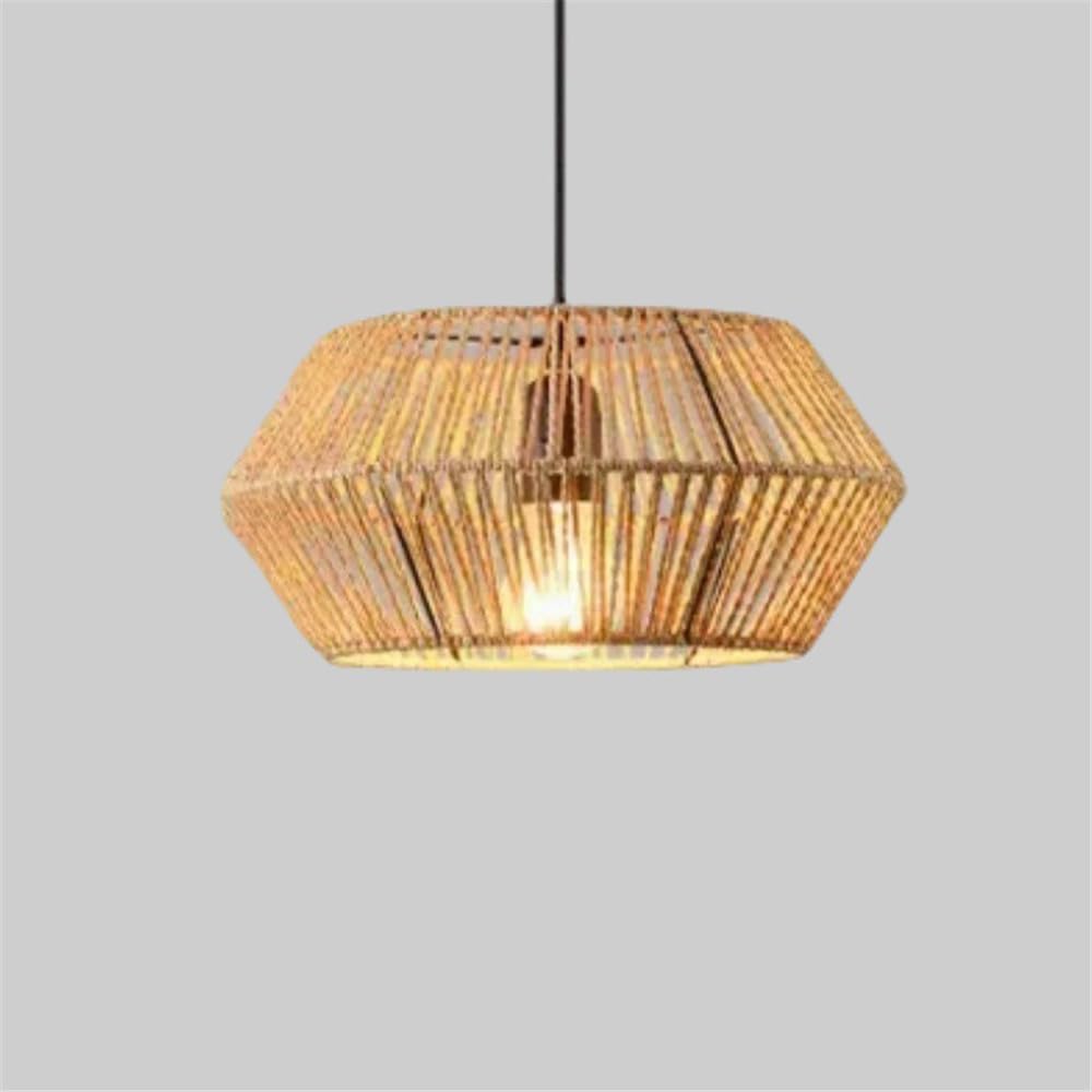 SXWNBIFH Industrial Style Retro Hemp Rope Pendent Lamp Personality Creative Internet Bar Cafe Restaurant Bedroom Clothing Store Bar Counter Chandelier (R A D30CM)