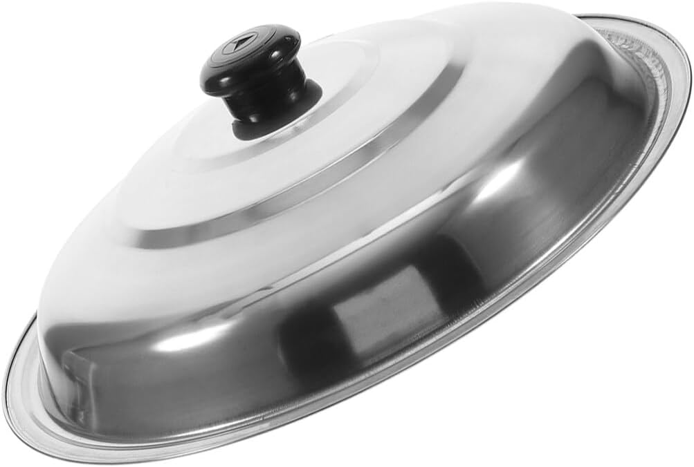 Cabilock 14 Pan Lid Stainless Steel Pot Lid Universal Pans Lid Cover Cooking Pot Skillets Lid Round Dome Pot Replacement Frying Pan Cover Cookware Lids Skillet 36cm