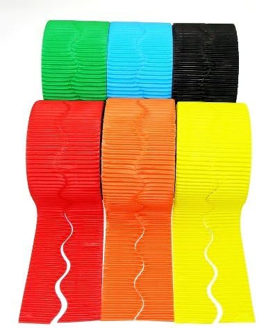 Value Corrugated Border Rolls Assortment - 6 pack