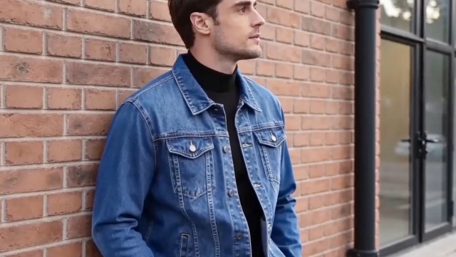 Chaqueta de mezclilla para hombre oscuro talla XX-Large miniatura 7