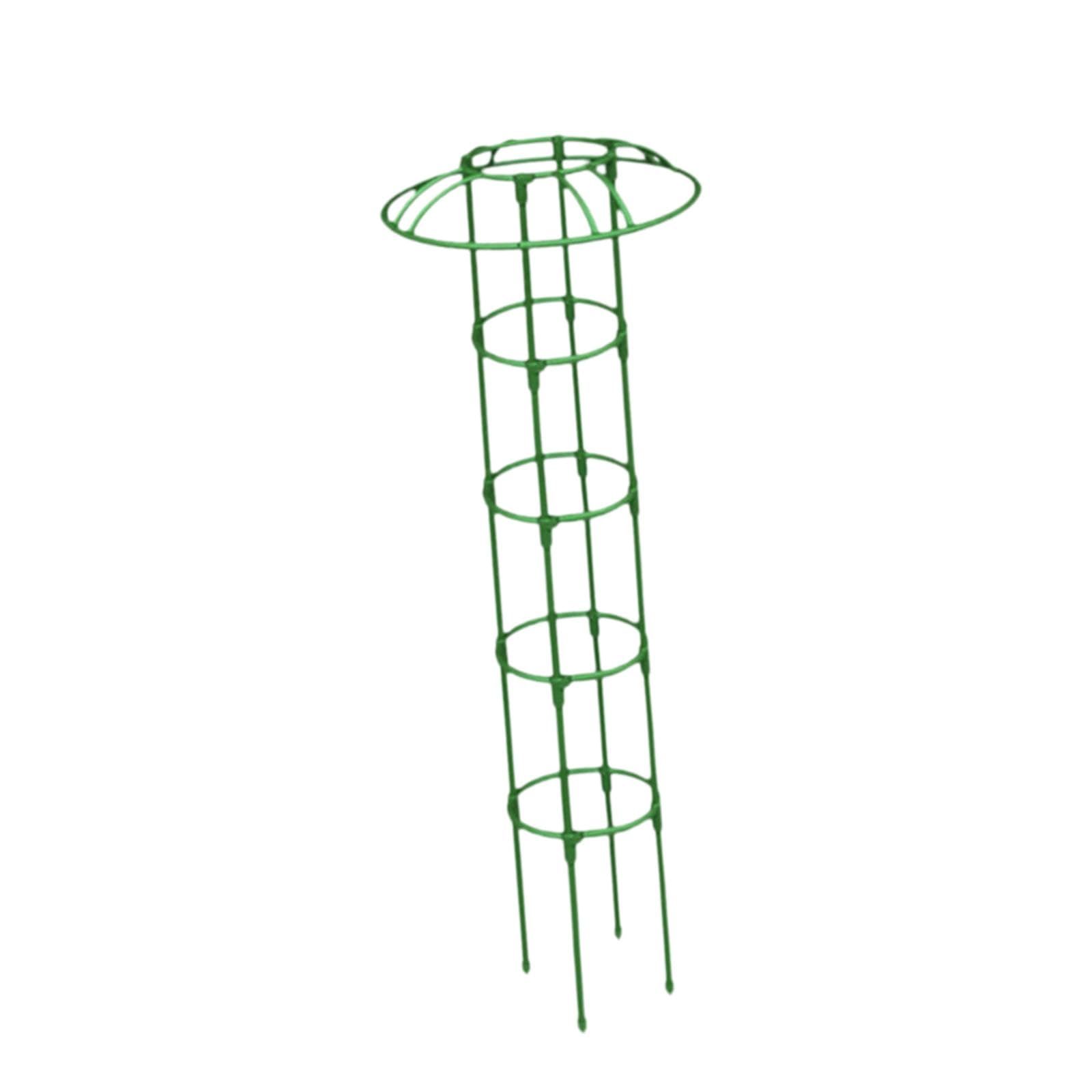 Enrejado de obelisco de jardín | Soporte de flores resistente para rosas trepadoras y vides | Marco de hierro y polipropileno de alta calidad | 110 cm de altura, 15 cm/30 cm de diámetro |