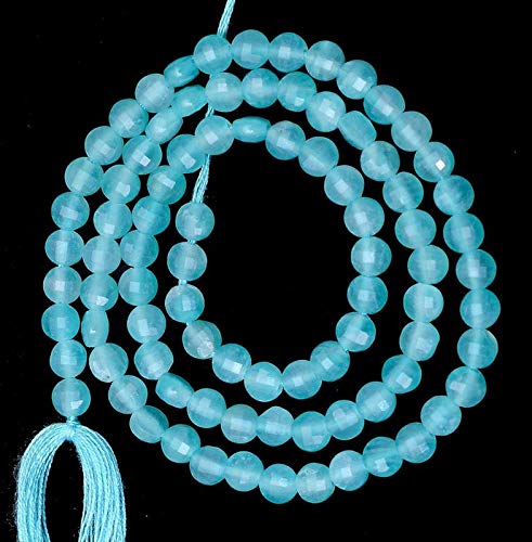Perles d'Amazonite naturelle AAA+ de 4mm taillées en pièce de monnaie pour joaillerie fine