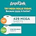 ANGEL SOFT Toilet Paper Bath Tissue, 60 Double Rolls, 260+ 2-Ply Sheets Per Roll