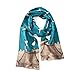 maozuzyy Sciarpa Foulard Quadrata Ruihe Figura A Doppio Strato Streamer Sciarpa A Doppia Faccia Sciarpa di Seta Lunga Sciarpa Decorativa Donna-Blu Streamer Lungo_15 * 150 Cm