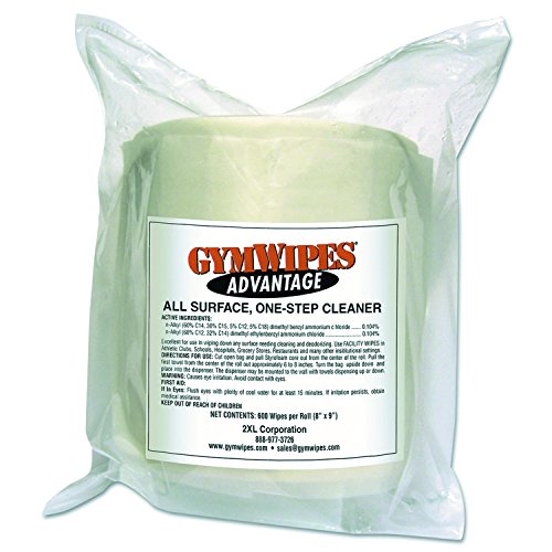 2XL L36 7 x 8 White Rainforest Scent Gym Wipes Roll of 900 (Case of 4)