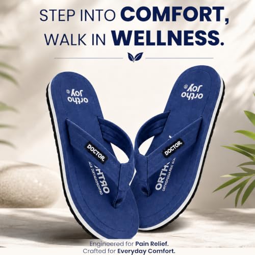 Image of ORTHO JOY EXTRA SOFT Ultra Cushion Slippers for Men's| Doctor | Lightweight & Comfortable| Orthopedic & Diabetic| Casual & Stylish| Non-Slip Durable Mcr Dr Chappals & House Flip flops For Gent's & Boy's