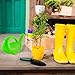 Cornucopia Brands Elephant & Dinosaur Watering Cans (Combo Set of 2); Kids' Novelty Animal Watering Cans in Green & Gray