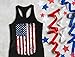 Tstars USA American Flag Women's Tank Top | 4th of July Patriotic Memorial Day Racerback Shirt Racerback Women's Tank Top Medium Black