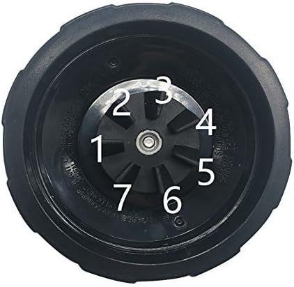 Miniatura 2 de 2 piezas de repuesto hoja con 7 aletas macho junta extractor hoja para 1200W Ninja Auto-IQ Smooth Boost Blender BL490 30BL491 30BL492 30BL492W