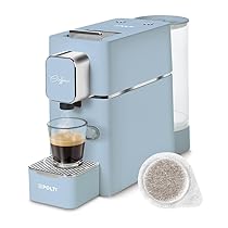 Polti Coffea S15LB, Macchina per Caffè Espresso, Compatibile con Cialde E.S.E. 44 mm, Serbatoio 0,85L, Pressione Pompa 19 bar, Colore Azzurro