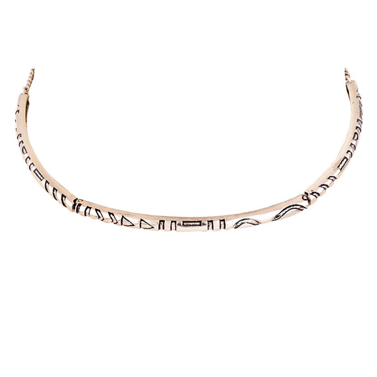 VOYLLA Aztec Bar Tribal Inspired Choker Necklace (B08FT2X91P) Amazon Price History, Amazon Price Tracker