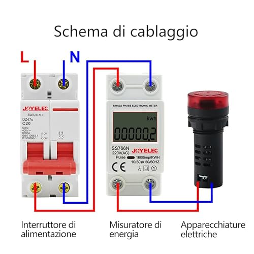 JOYELEC Watt hour meter (SS766N)