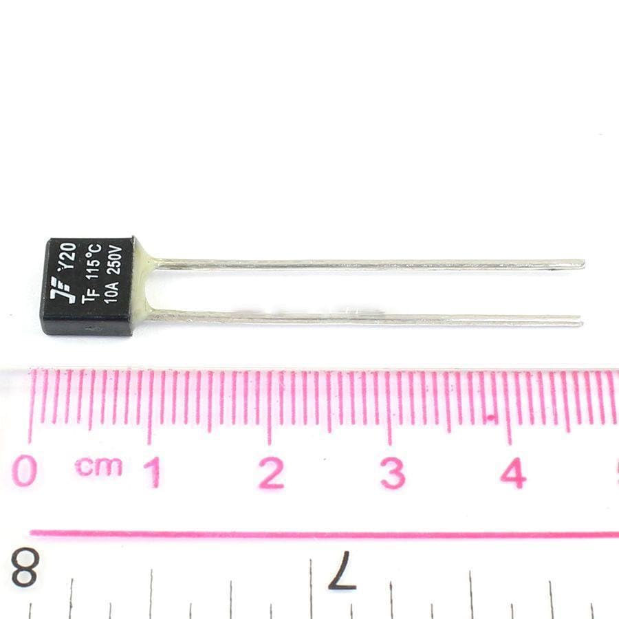 10 Pcs RH Thermal Fuse Cutoff TF 115 Degree 250V 10A