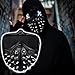 Bulex 25 Expression Changing Watch Dogs Wrench Mask with Rivet, Light Up Punk Devil Cosplay Legion Ghost Death Hacker Mask