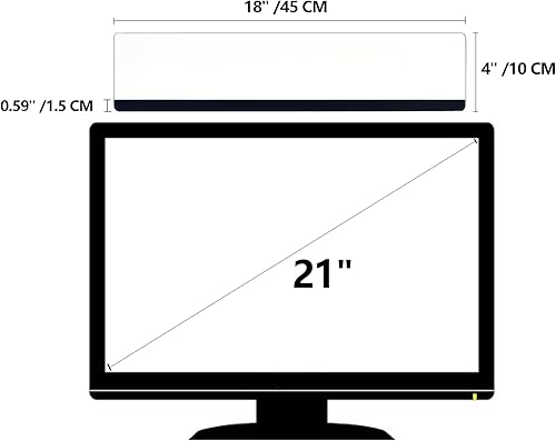 Miniatura 2 de Soporte superior de tablero de notas para monitor, soporte de notas adhesivas para monitor de 18", tableros adhesivos, tablero de mensajes para