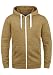 !Solid Olli Ziphood Chaqueta Sudadera con Capucha Hoodie para Hombre con Cremallera con Forro Polar Suave Al Tacto, tamaño:XXL, Color:Cinnamon Mel (8056)