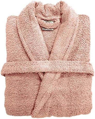 Spa Collection Home Mens and Ladies 100% Cotton 550GSM Terry Towelling Adults Shawl Collar Bathrobe Dressing Gown Bath Robe Extra Absorbent Toweling Robe Unisex (Grey)