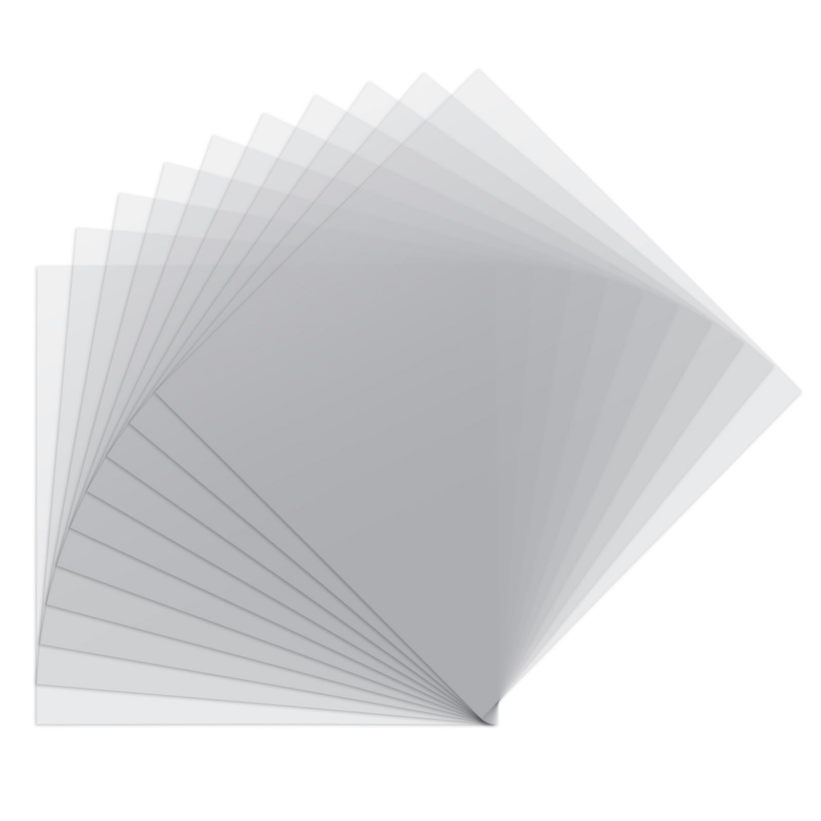 Florence Acetaatvellen van 30,5 x 30,5 cm en 0,2 mm Dik - 12 Flexible Plastic Vellen - Transparant Papier voor Scrapbooking, Kerstkaarten, Schilderen, Journaling en Knutselen
