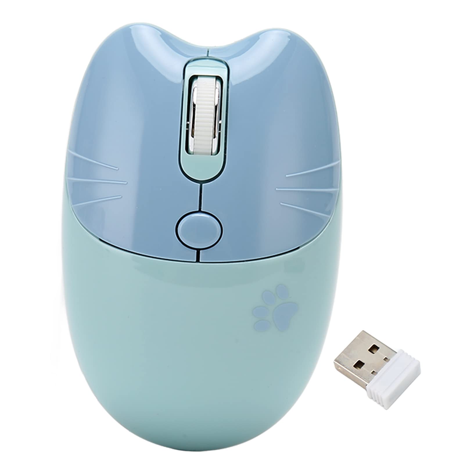 BT5.1 Wireless Mouse, Ultra Quiet Click and Compact Portable Design for Girl, 2.4Ghz Alternative with Auto Sleep Mode, Ideal for Working Family School Cafe (Blue)-image-37