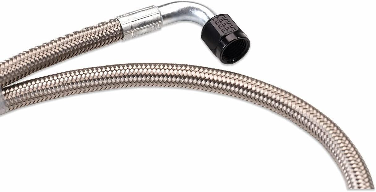 IAG Performance High Pressure Braided Power Steering Line (OEM Routing) for Subaru 2002-07 WRX, 2004-07 STI