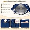 WACCET Sac Bandoulière Femme Grand, Sac à Main Bandoulière Nylon Imperméable avec Bandoulière Réglable Multi Poches Sacoche à Bandoulière Femme pour Voyages Usage Quotidien Travail #2