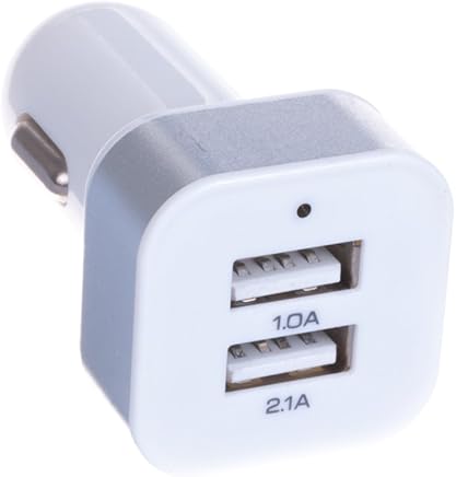 Silica DMM161 - Adaptador 31 mah de Carga para Coche 2 USB, Color Silver Silica DMM161 - Adaptador 31 mah de Carga para Coche 2 USB, Color Silver
