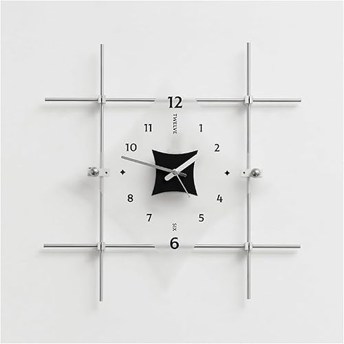 Miniatura 1 de Relojes de pared grandes de 16 pulgadas para decoración de sala de estar, reloj de pared moderno, eje de lámpara de metal ajustable, colocadomontado