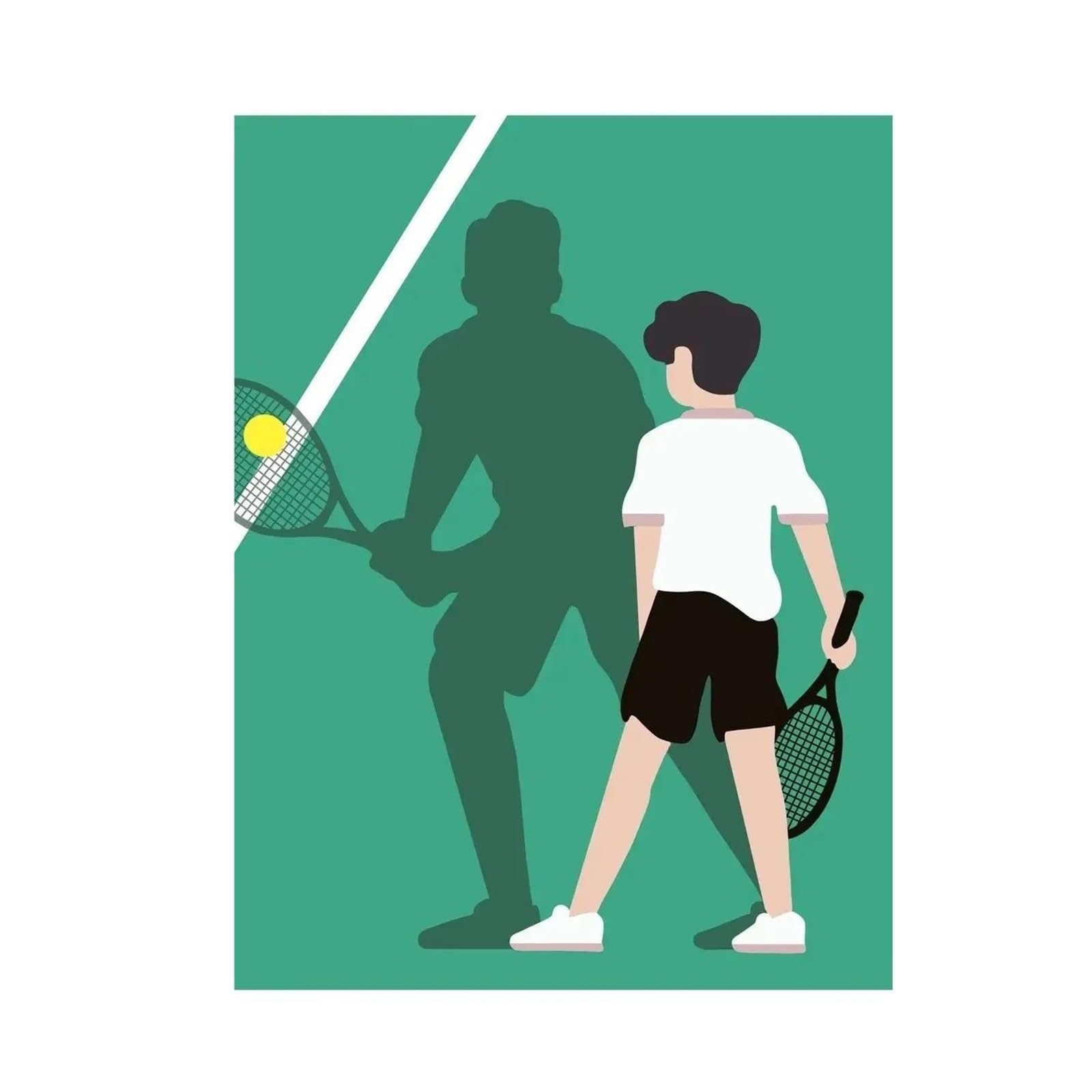 Affiches et impressions nordiques tennis et piscine pour créer un salon design