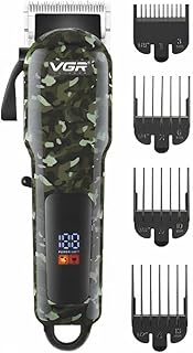 ماكينة حلاقة شعر كهربائية لاسلكية قابلة لإعادة الشحن بشاشة LED من في جي ار V-665