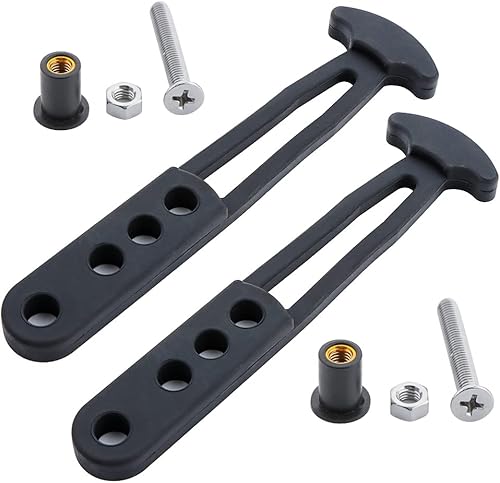 2 correas telescópicas para escalera de barco, 4 agujeros de montaje ajustables para escalera de 2 escalones y 4 escalones (L)