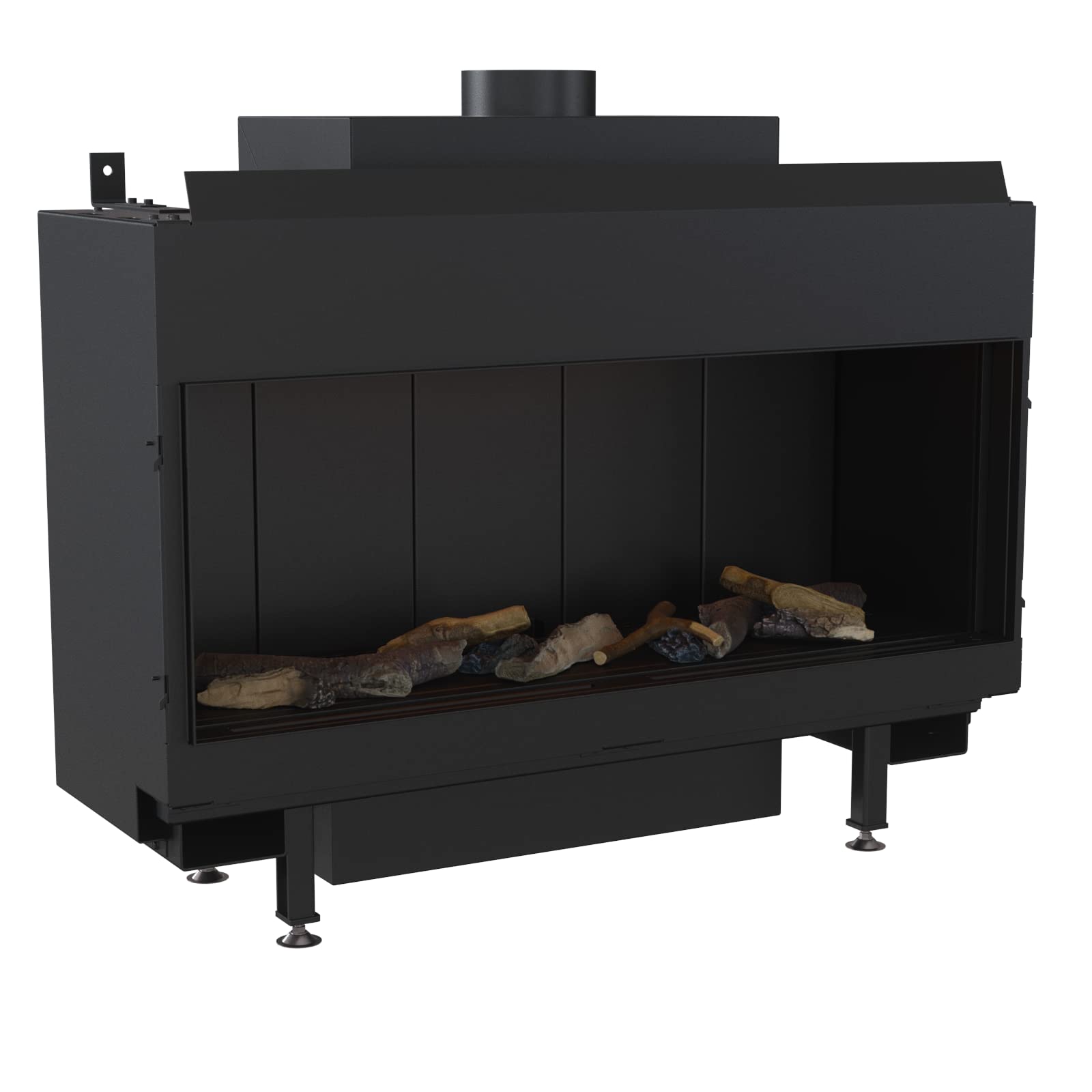 KRATKI Camino a gas LEO 9 kW frontale A combustibile: gas naturale (GN) 100 | Gas, classe A. Kratki PRO; per recupero calore.; acciaio; combustione efficiente; basse emissioni; vetro resistente al calore