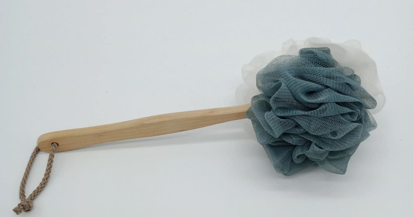 MustHome Back Scrubber For Bathing Back Bathing Loofah With Wooden Handle for Men and Women | Brown | Pack of 1 | Loofah For Back Bathing with handle | Back Scrubber for Bathing 4